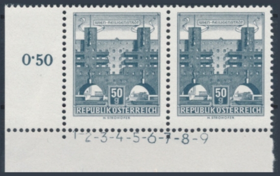 Briefmarke mit Symbolzahl(en)